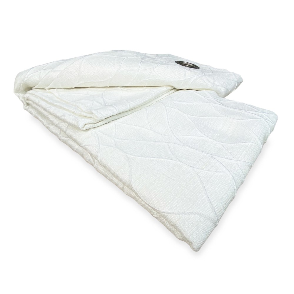 LUNEL CURTAIN in solid color WHITE cm. 140X280 OPAQUE PACKAGED