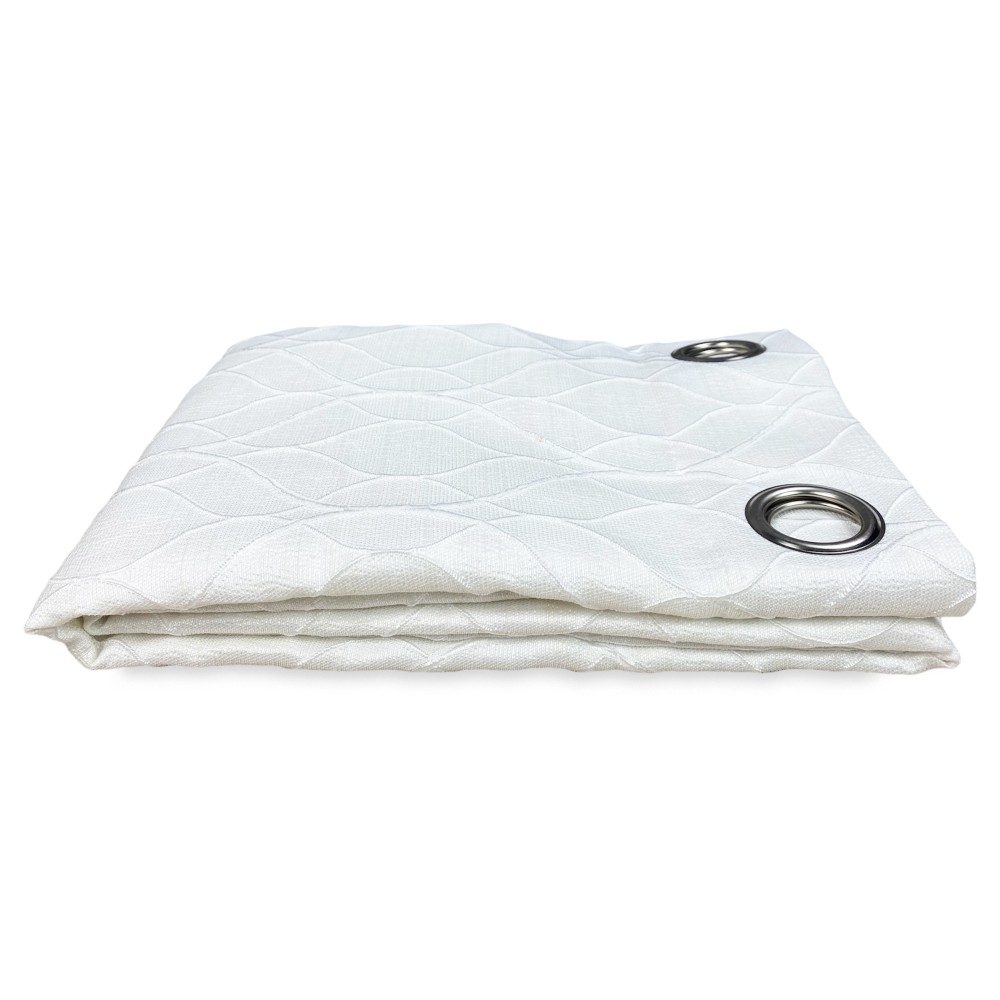 LUNEL VORHANG in Unifarbe WEISS cm. 140X280 UNDURCHSICHTIG VERPACKT