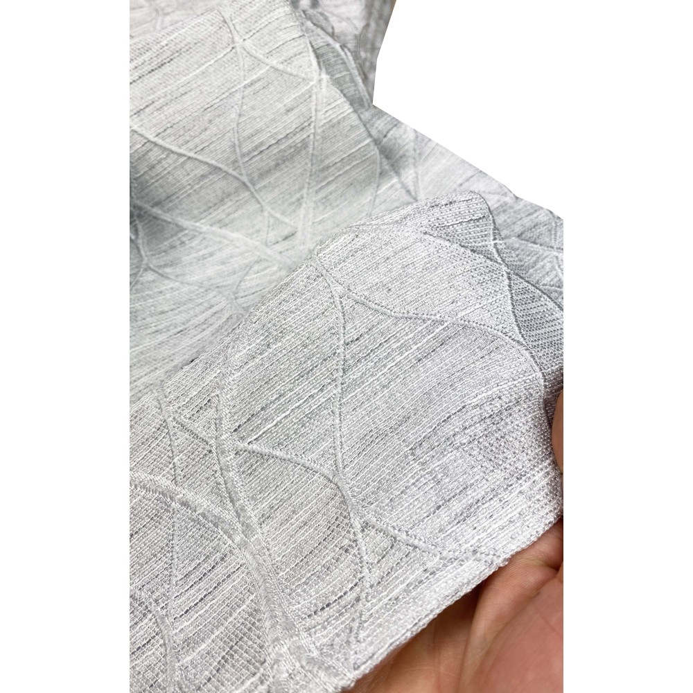 TENDA LUNEL in tinta unita GRIGIO cm. 140X280 COPRENTE confezionata