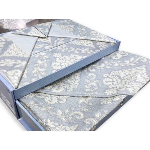 ROSY SATIN SATIN GREY DOPPELBETTLAKEN und TAGESDECKE Brautidee