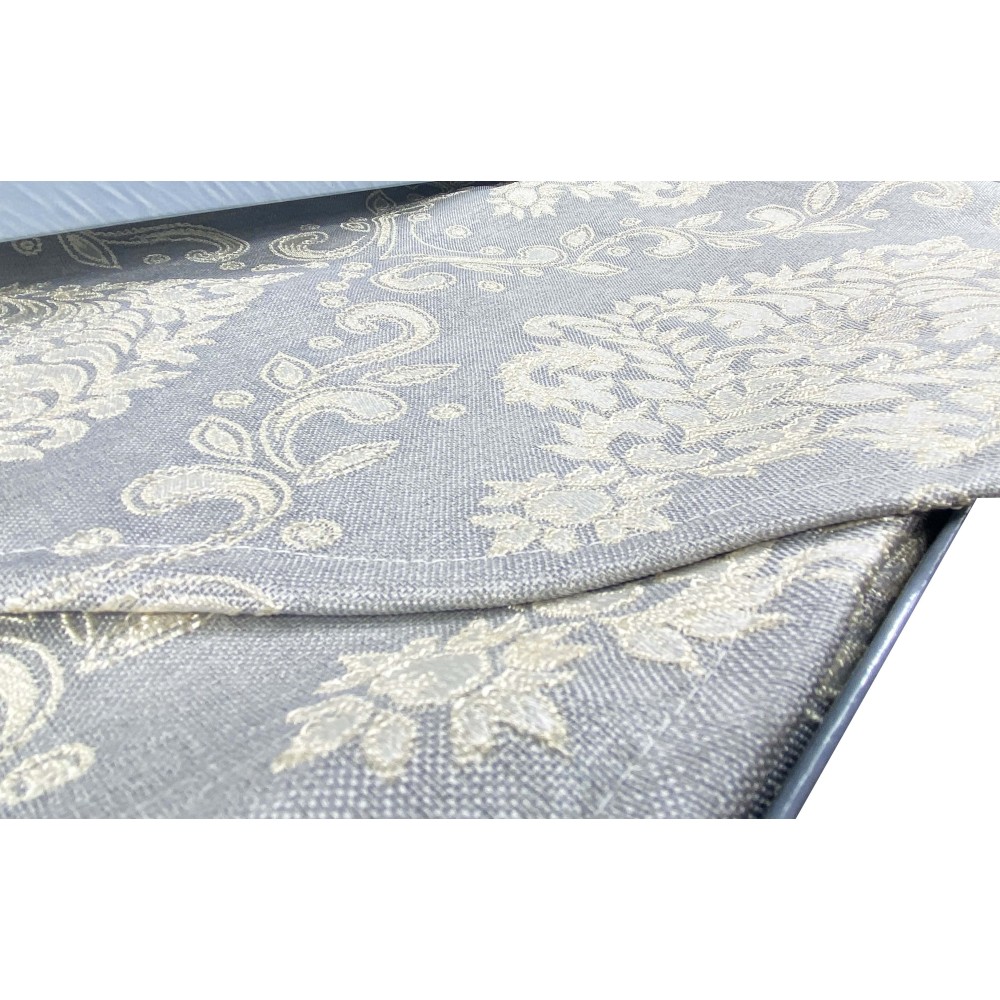 ROSY SATIN SATIN GREY DOUBLE BED SHEET and BEDSPREAD bridal idea