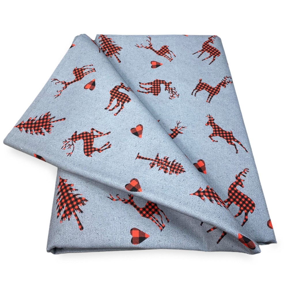 COUVERTURE DE SERVIETTE DE MEUBLES tous LES LITS DE GRAND FOULARDPREAD coverdivano tissu DIGITY CERVI gris foncé en coton pur
