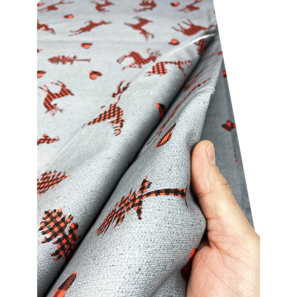 TABLECLOTH in dark grey CERVI cotton