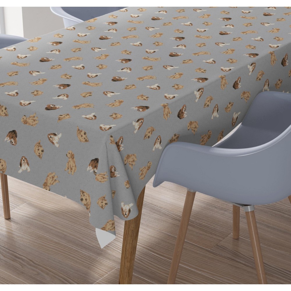 Mantel para perros de algodón gris oscuro
