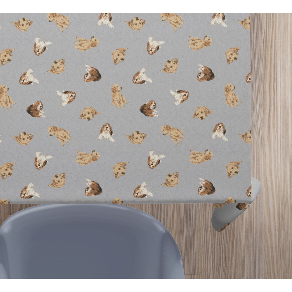 Mantel para perros de algodón gris oscuro