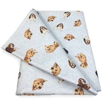 NAPPE EN COTON DE CHIEN GRIS CLAIR