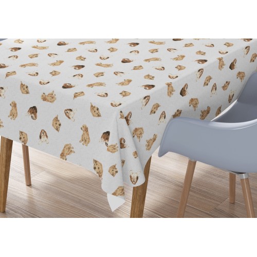 NAPPE EN COTON DE CHIEN GRIS CLAIR
