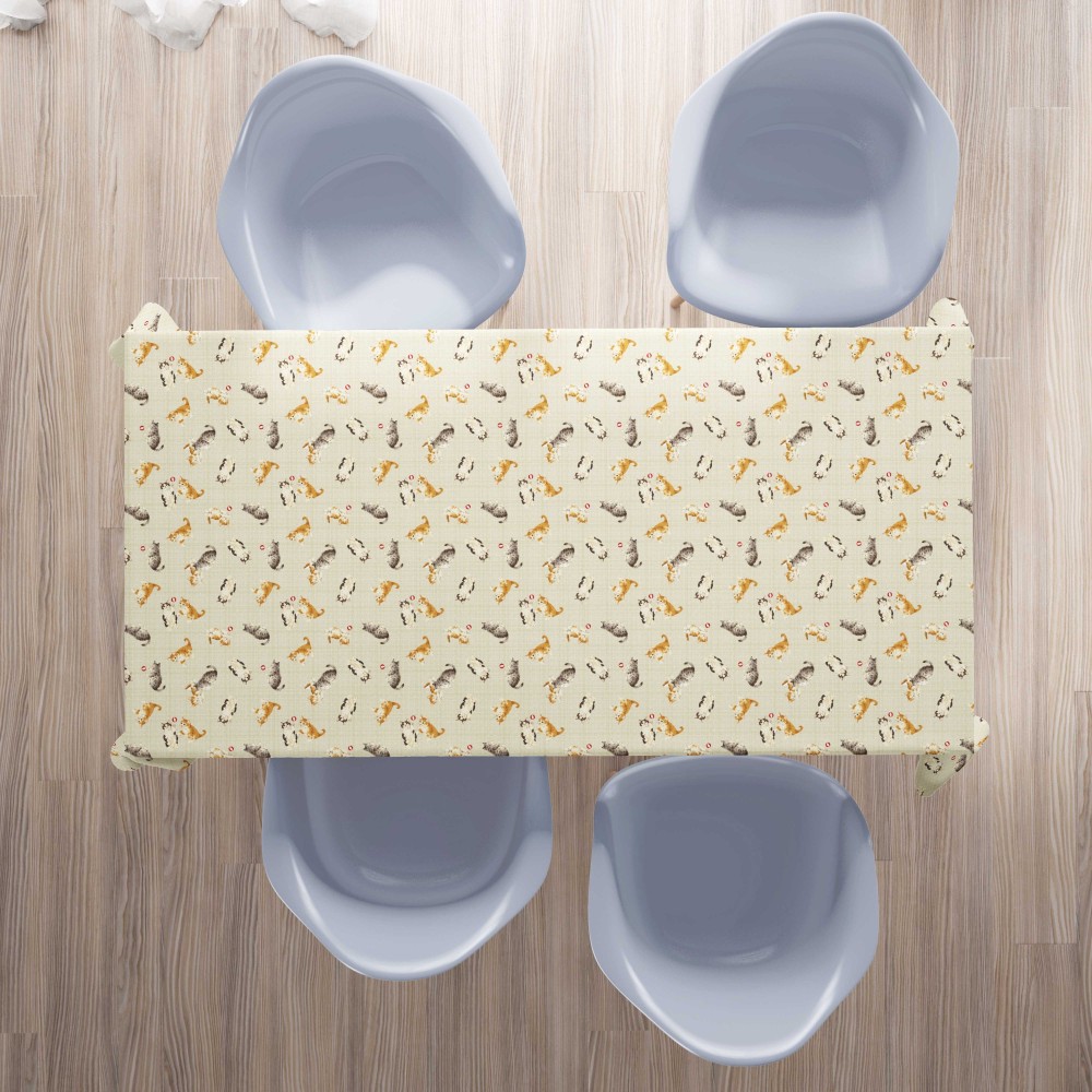Beige cotton TAVOLINI TABLECLOTH