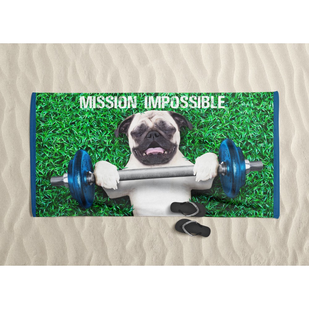 MISSION IMPOSSIBLE terry beach towel large cm. 90 X 170
