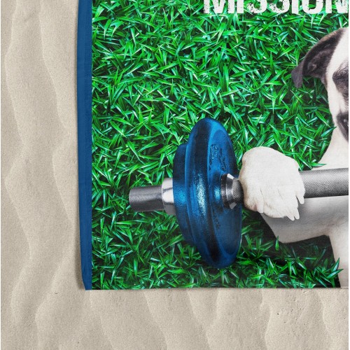 TELO MARE in spugna MISSION IMPOSSIBLE misura grande cm. 90 X 170
