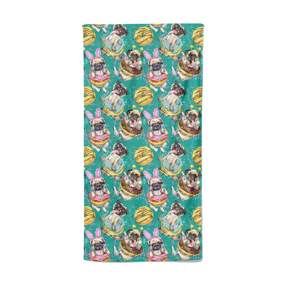 DONUTS DOG toalla de playa rizo grande cm. 90 x 170