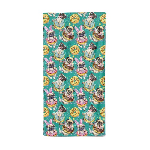 DONUTS DOG terry beach towel large cm. 90 X 170