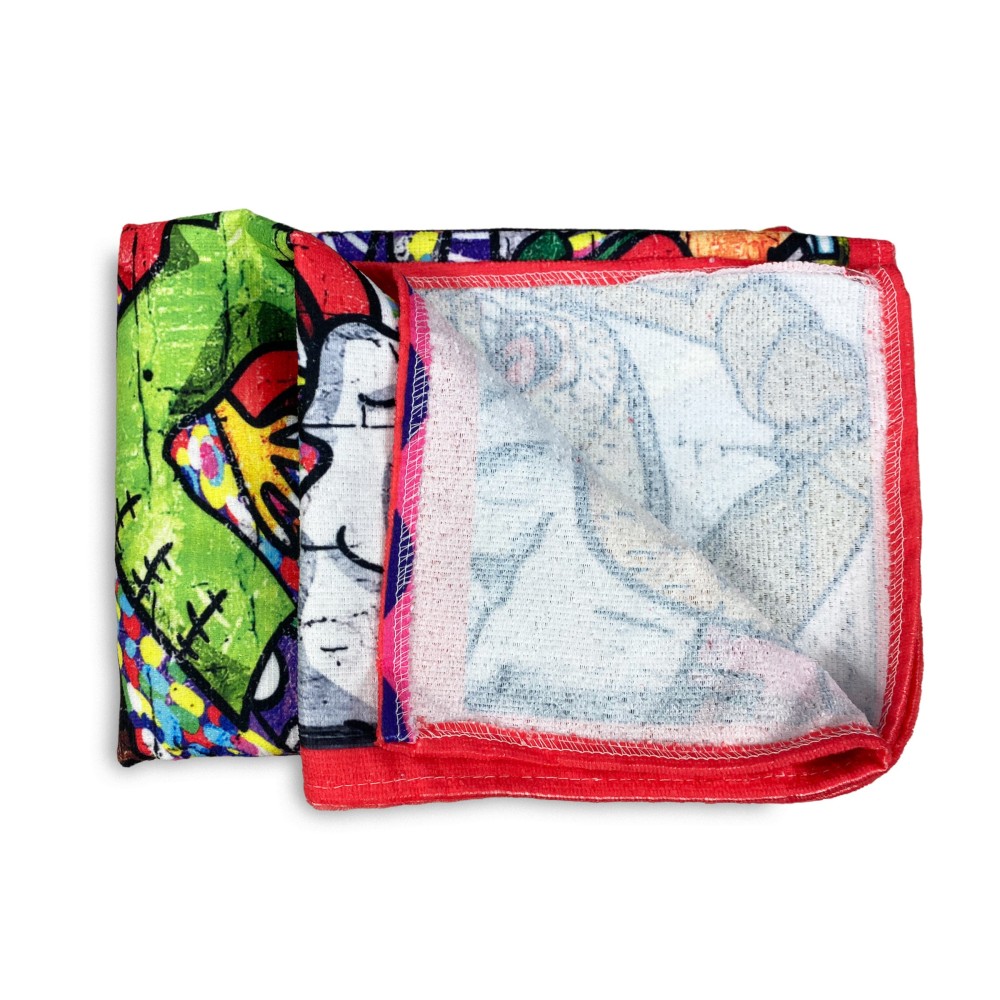BEACH TOWEL in terry MURALES size large cm. 90 X 170