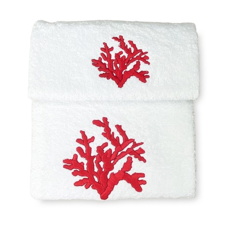 SET de serviettes CORAL ROUGE coton pur Made in Italy