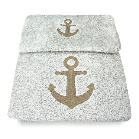 SET de serviettes ANCORA NOCCIOLA coton pur Made in Italy
