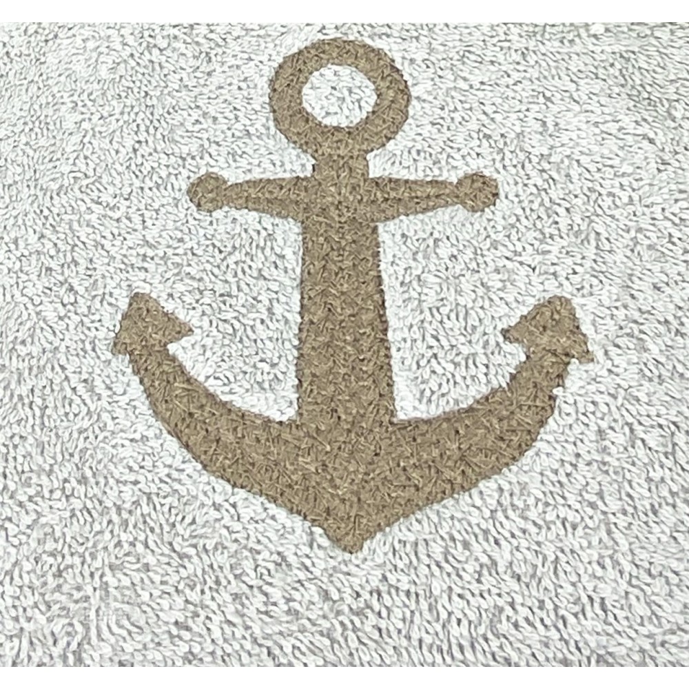 ANCHOR TOWEL SET HAZELNUT pure cotton Made in Italy