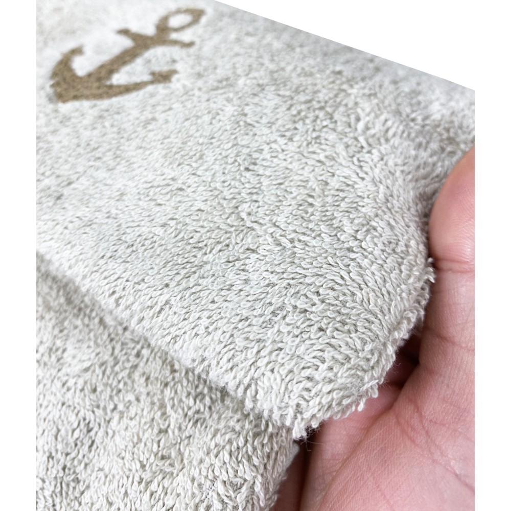 SET de serviettes ANCORA NOCCIOLA coton pur Made in Italy