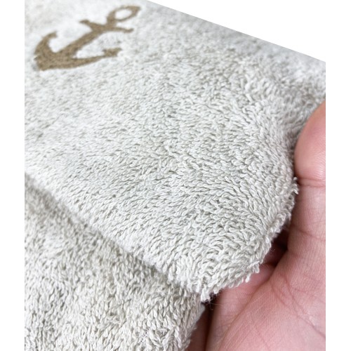 SET de serviettes ANCORA NOCCIOLA coton pur Made in Italy