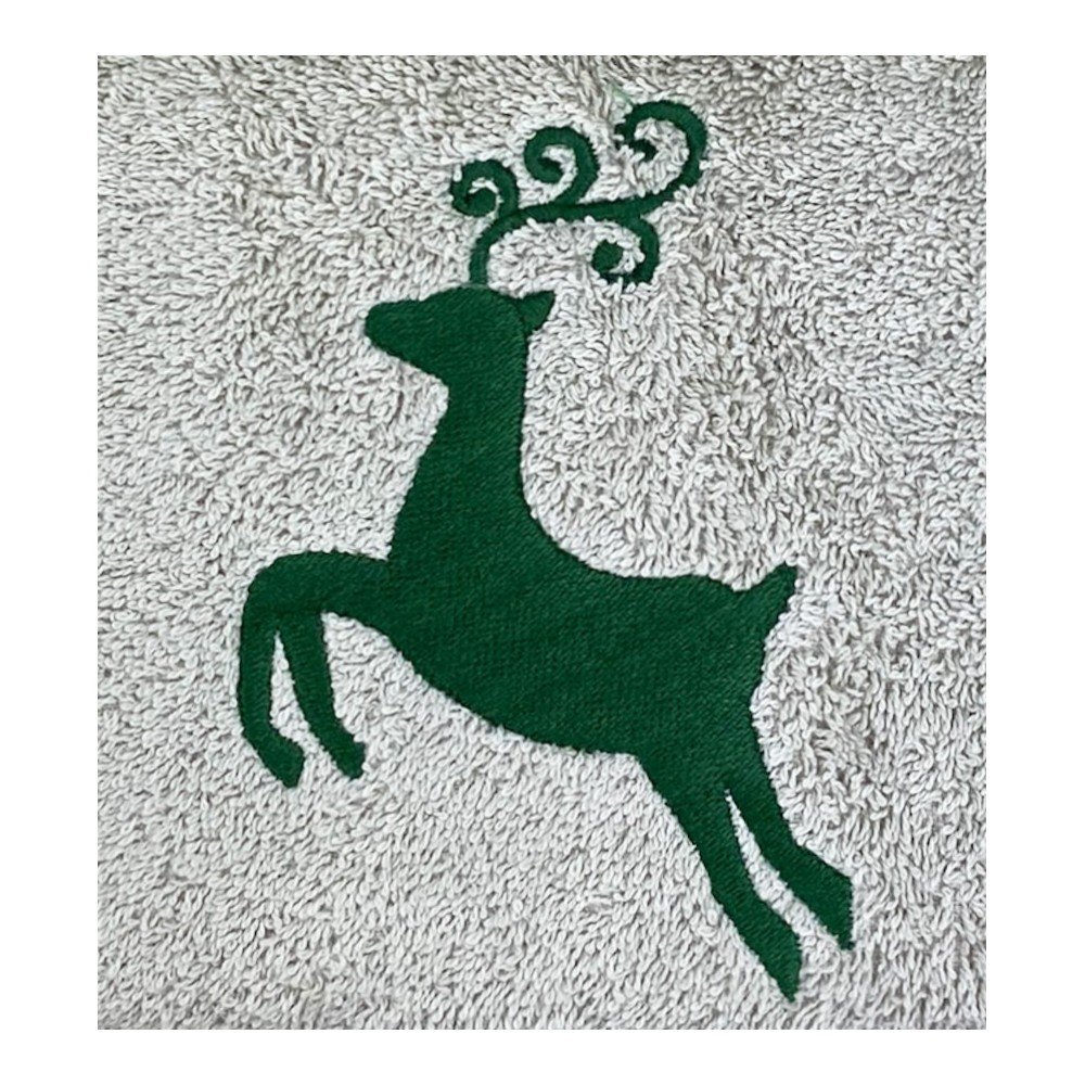 JUEGO DE TOALLAS DE CIERVO VERDE algodón puro Made in Italy