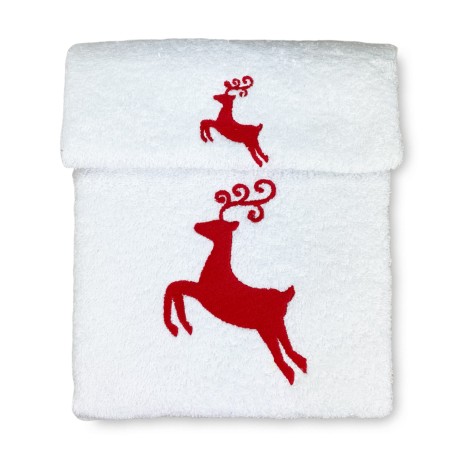 SET de serviettes CERVO ROSSO pur coton Made in Italy