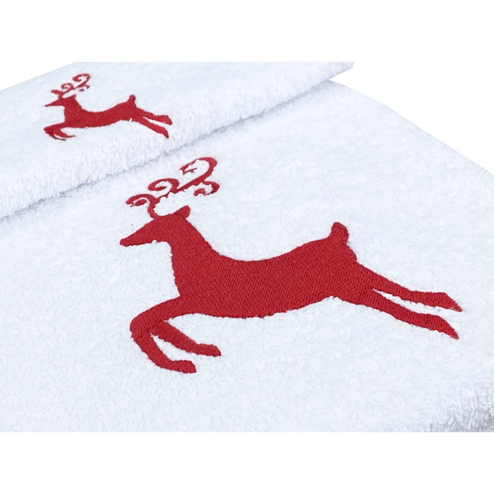 SET de serviettes CERVO ROSSO pur coton Made in Italy