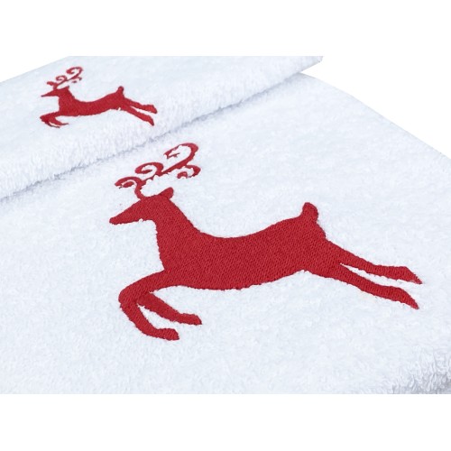 SET de serviettes CERVO ROSSO pur coton Made in Italy