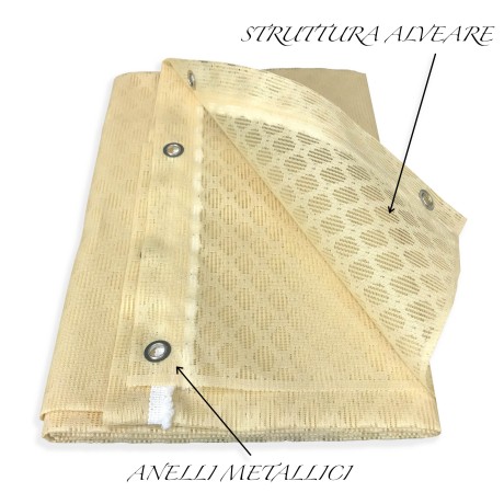 OUTDOOR DIAMOND MOSQUITO NET CURTAIN in 8 different sizes plain BEIGE 2