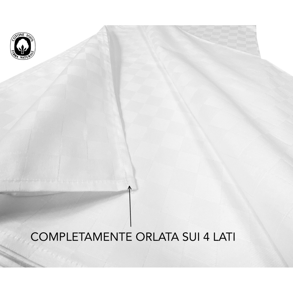 Mantel suelto de puro algodón FLANDERS WHITE
