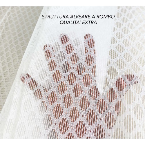 TEXTE moustiquaire A METRO A ROMBO couleur unie PLUME hauteur cm. 300