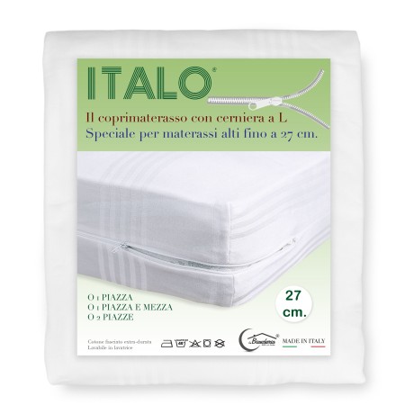 ITALO BEAN BAG MATTRESS COVER WITH ZIP L shaped height cm. 27 for high mattresses