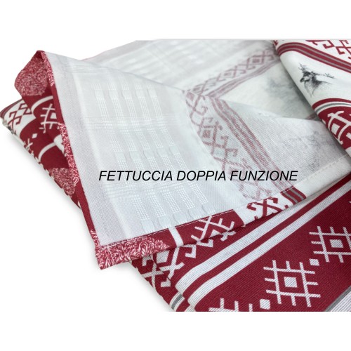 CARPA CERVINO rojo cm.160X300 hecho MADE in ITALY