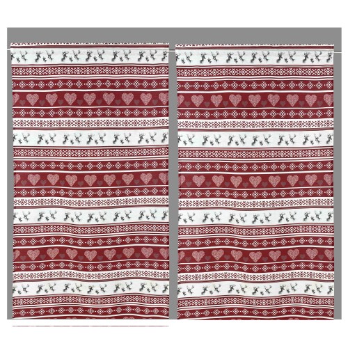 MODERN glass curtain 45 or 60 or 80 wide CERVINO ROSSO Made in Italy