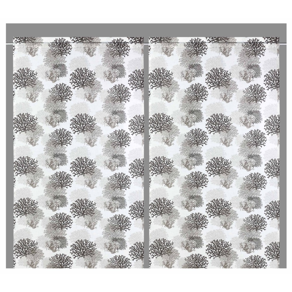 TENDINA verre MODERNA large 45 ou 60 ou 80 CORALLI BEIGE mélangé lin Made in Italy