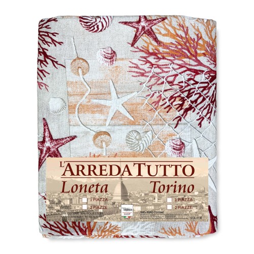 MUEBLE FUNDA DE TOALLA GRAN SCARF COLCHA funda de sofá FABRIC LONETA mar MARINE corales RED