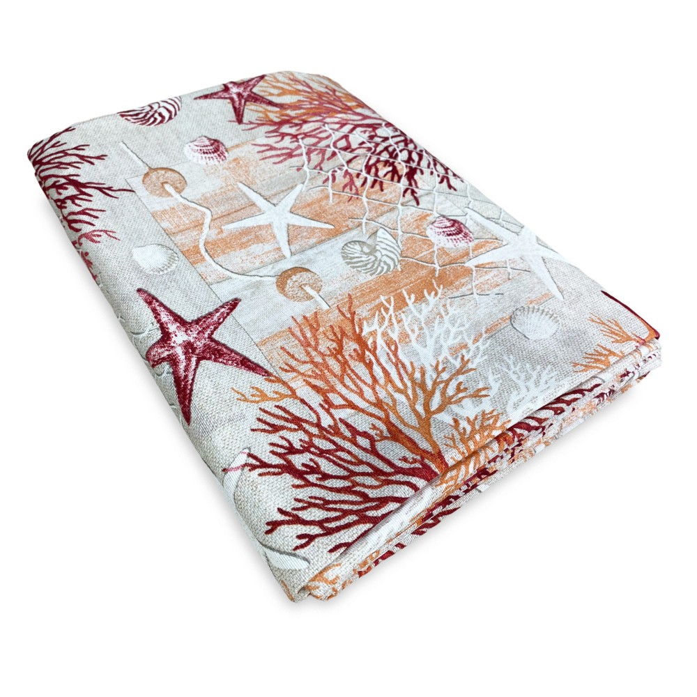 MUEBLE FUNDA DE TOALLA GRAN SCARF COLCHA funda de sofá FABRIC LONETA mar MARINE corales RED
