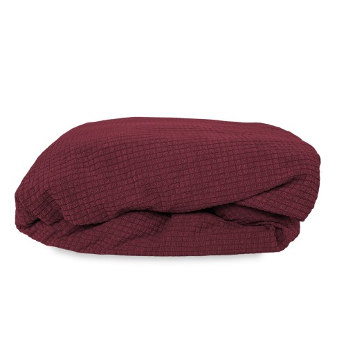 Couverture de canapé extensible ATHÈNES universelle BORDEAUX biélastique
