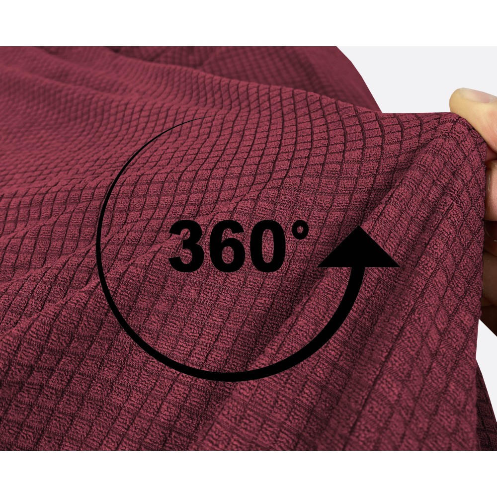 Couverture de canapé extensible ATHÈNES universelle BORDEAUX biélastique