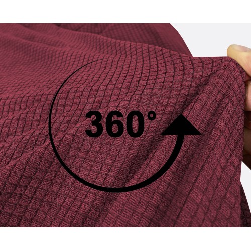 Couverture de canapé extensible ATHÈNES universelle BORDEAUX biélastique