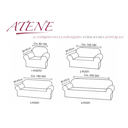 STRETCH SOFA COVER ATHENS universal BROWN bi-elastic