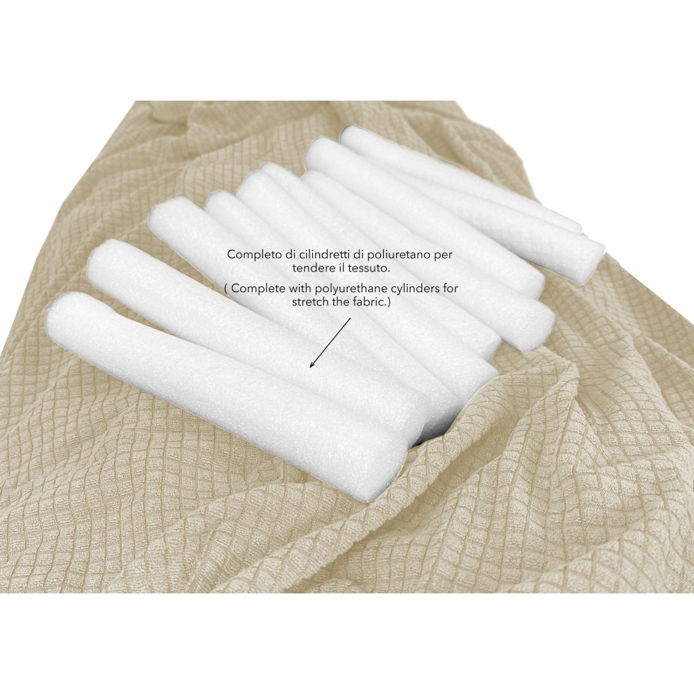 Couverture de canapé extensible ATHÈNES universel BEIGE biélastique