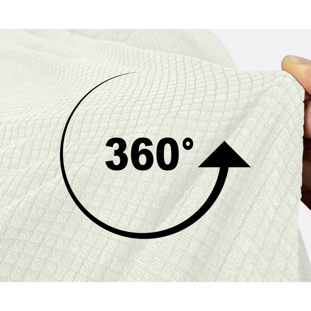 STRETCH SOFA COVER ATHENS universal MILK WHITE bi-elastic