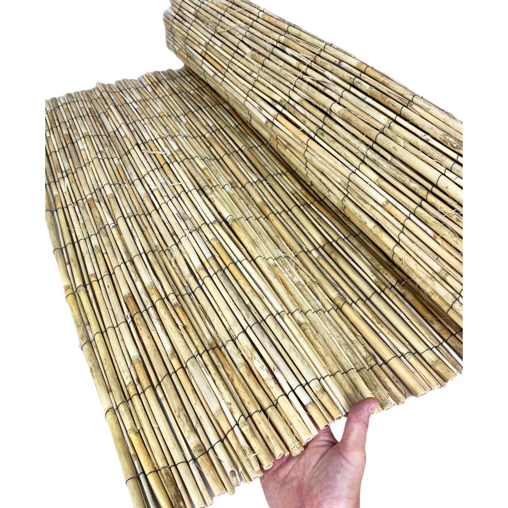 ARELLA PRIVACY Premium © in bamboo CANNICCIO arelle CANNE diametro fino a 1 cm. per RECINZIONE ombra in 8 MISURE