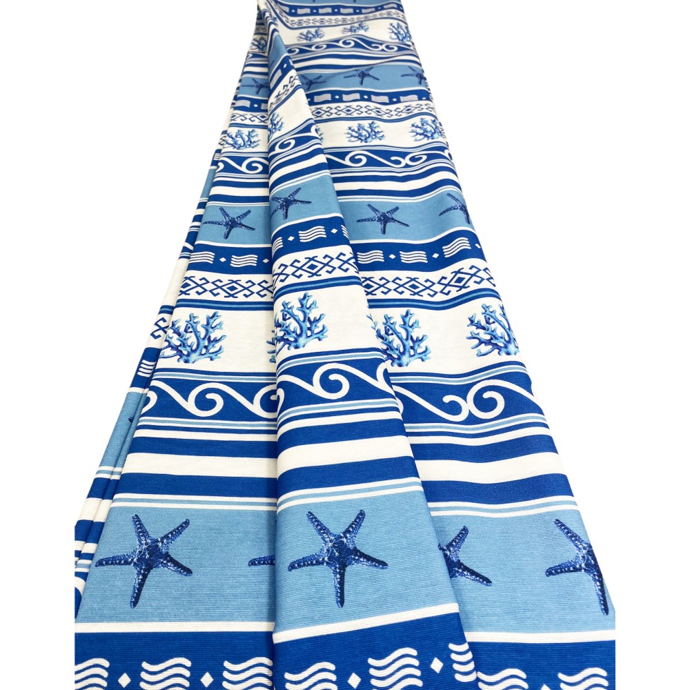 Nappe en coton imprimé avec beau motif de style marin