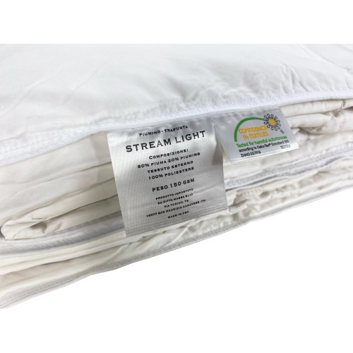PIUMINO OCA Stream ESTIVO Leggero 150 GR. 80% PIUMA OCA 20% PIUMINO OCA Bicolore