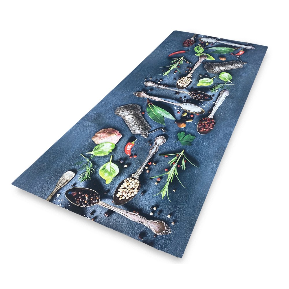 RUG Küchenläufer Rutschfester Läufer LÖFFEL und GEWÜRZE made in Italy