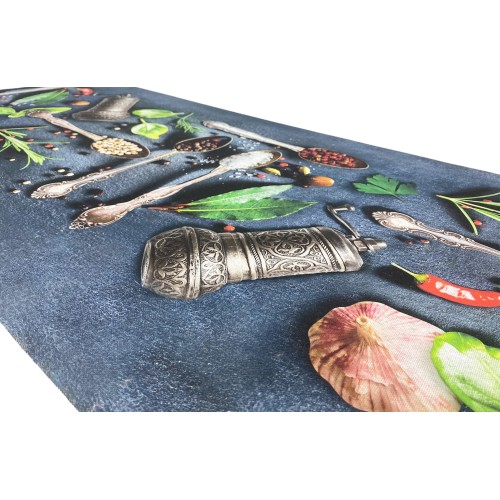 RUG Küchenläufer Rutschfester Läufer LÖFFEL und GEWÜRZE made in Italy