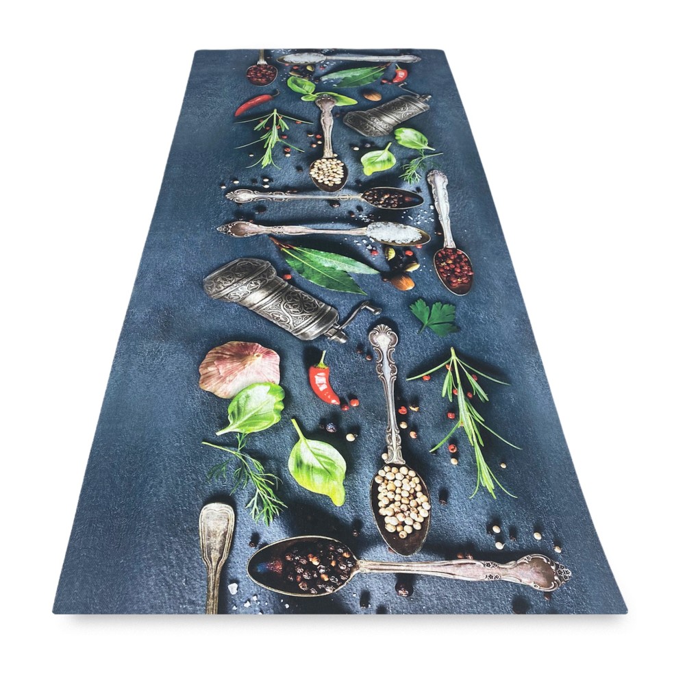 TAPPETO Runner da CUCINA Passatoia Antiscivolo CUCCHIAI e SPEZIE made in Italy
