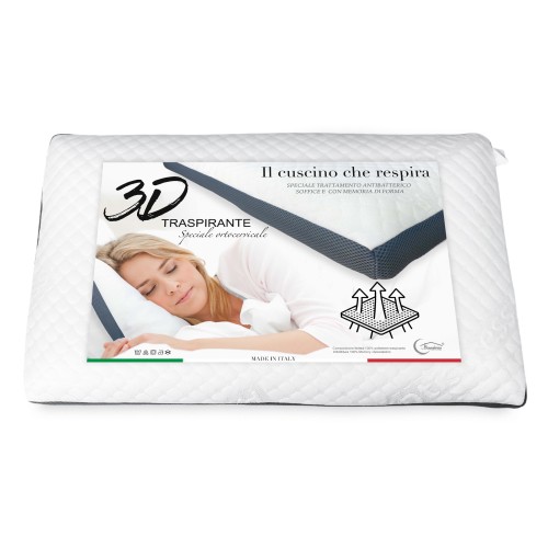 ALMOHADA MEMORY 3D con funda súper TRANSPIRABLE