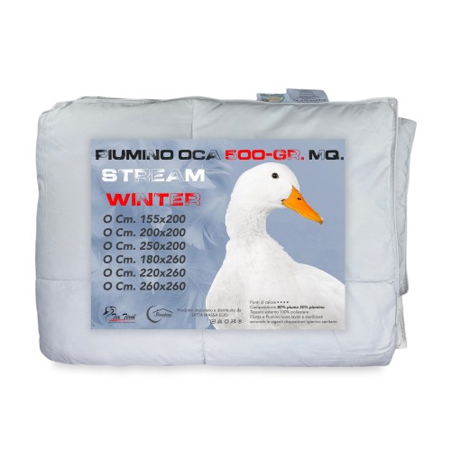 TRAPUNTA in piuma OCA Stream 500 GR. 80% PIUMA OCA 20% PIUMINO OCA Bicolore