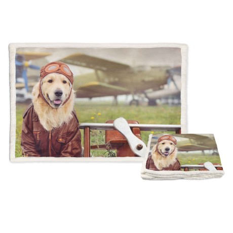 Printed plaid with dog